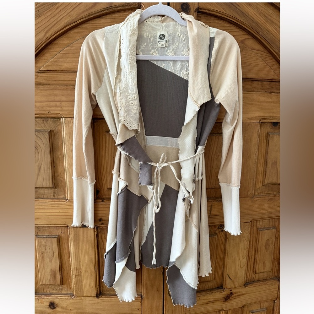 Anthropologie TINY  Patchwork Wrap Cardigan size S